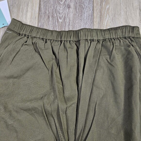 Abound Straight Leg Elastic Waist Pull On Pants Army Green Women's Small NWT - Picture 9 of 9